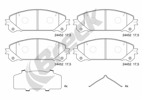 Set placute frana,frana disc 24452 00 551 00 BRECK